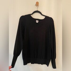 Chico's - Black Crew Neck Sweater